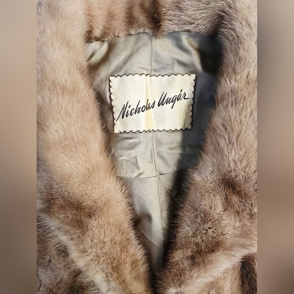 Vintage Nicholas Ungar Real Mink Fur Stole Cape - Picture 10 of 10